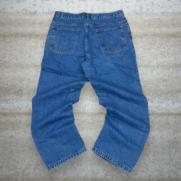 burry lane Other - Vintage 90s Burry Lane Jeans 38x32 Relaxed Fit  Medium Wash Plaid Lined Work